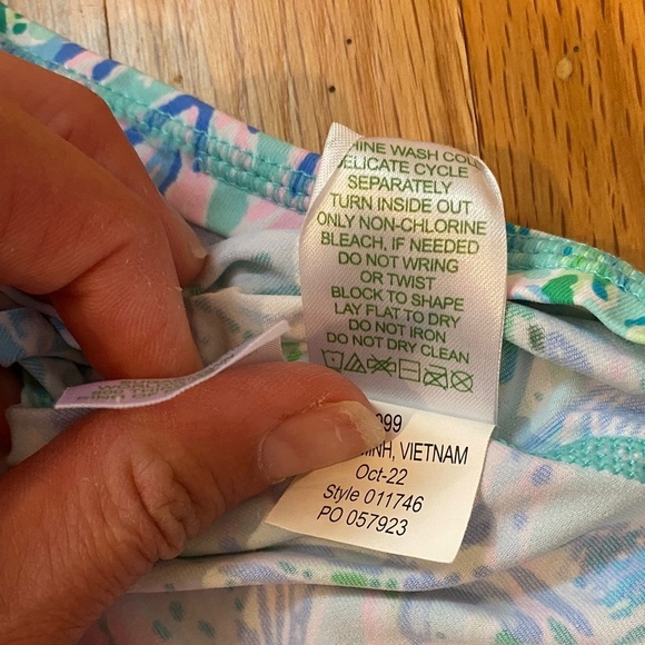 Lilly Pulitzer Kids Tropical Print Shorts - Blue and Pink - Picture 7 of 8